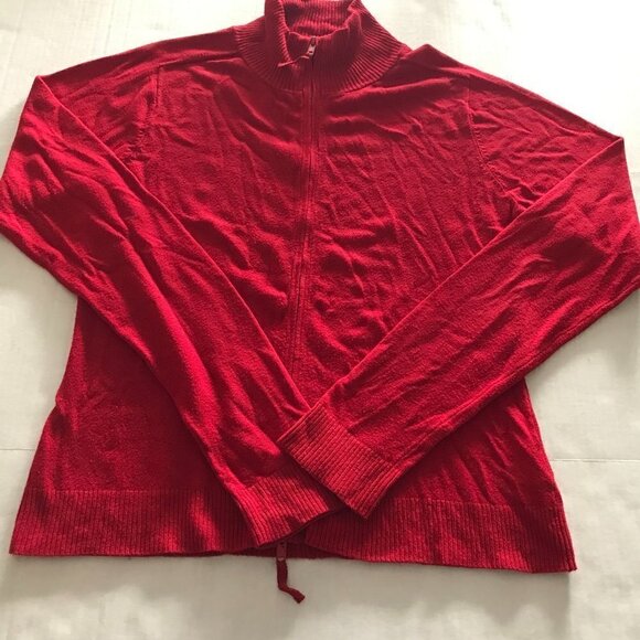 Zara High Neck Full Zipper Cropped Sweater - Picture 4 of 9